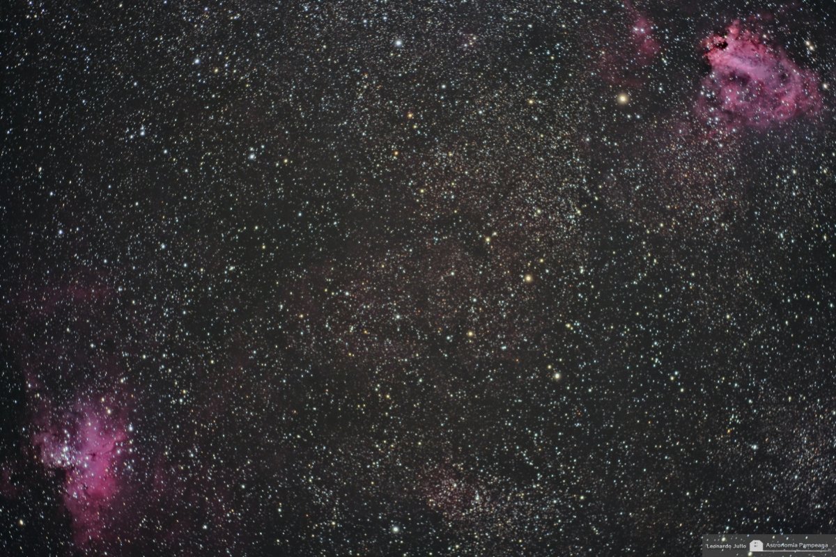 M16 y M17 Eagle Nebula and Swan Nebula