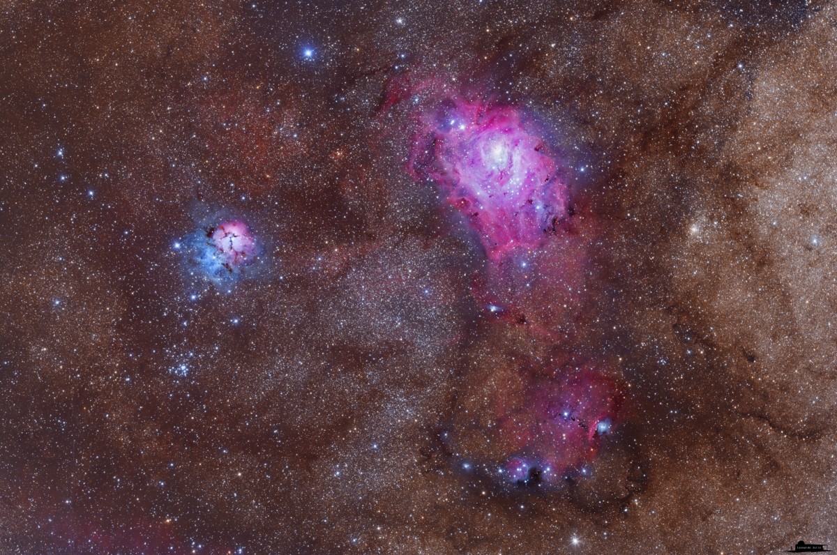 M8 M20 and NGC 6559