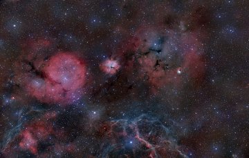 Gum 17, Gum 15 and  NGC 2626