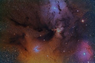 IC 4603 IC 4604 IC 4605 Rho Ophiuchi Nebula