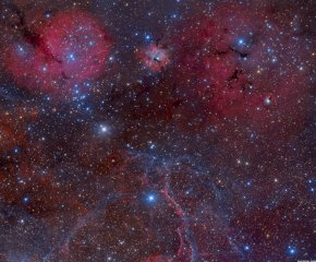 SL4, Gum 15 and NGC 2626 Mosaic in Vela