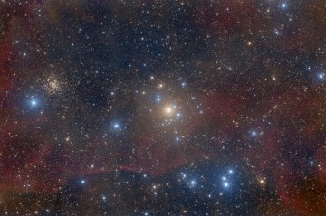 NGC 2451 and 2477 Arround Nebula