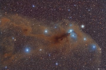 NGC 6727 Dust and Gas in Corona Australis